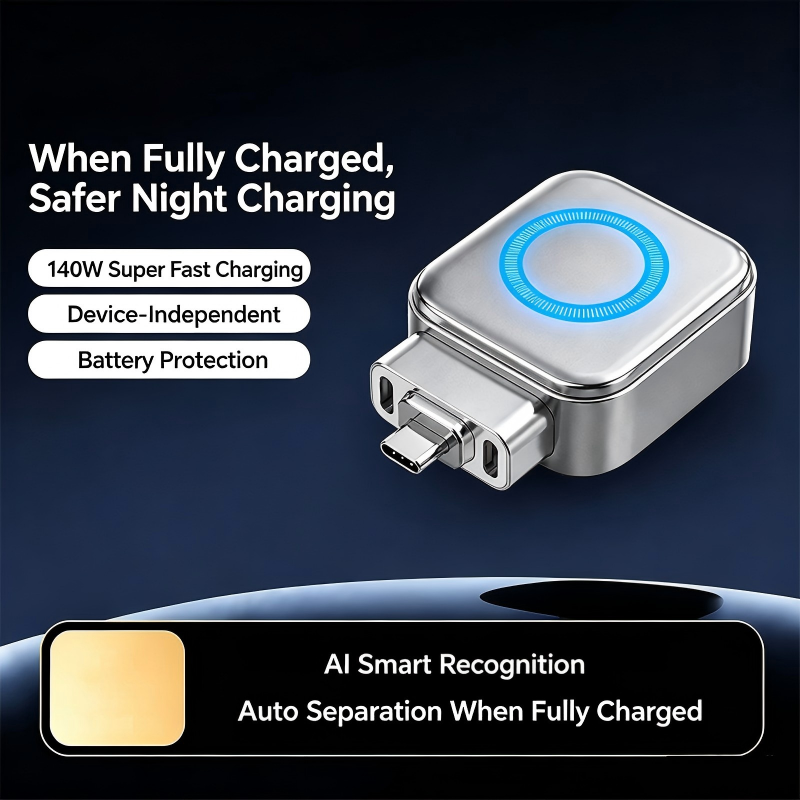 🌞Commencez le printemps en beauté avec 50 % de réduction !⚡Chargeur ultra-rapide 140 W avec arrêt automatique par IA - USB-C PD3.1 - Protection intelligente de la batterie - Compatible avec iPhone, MacBook et tablettes